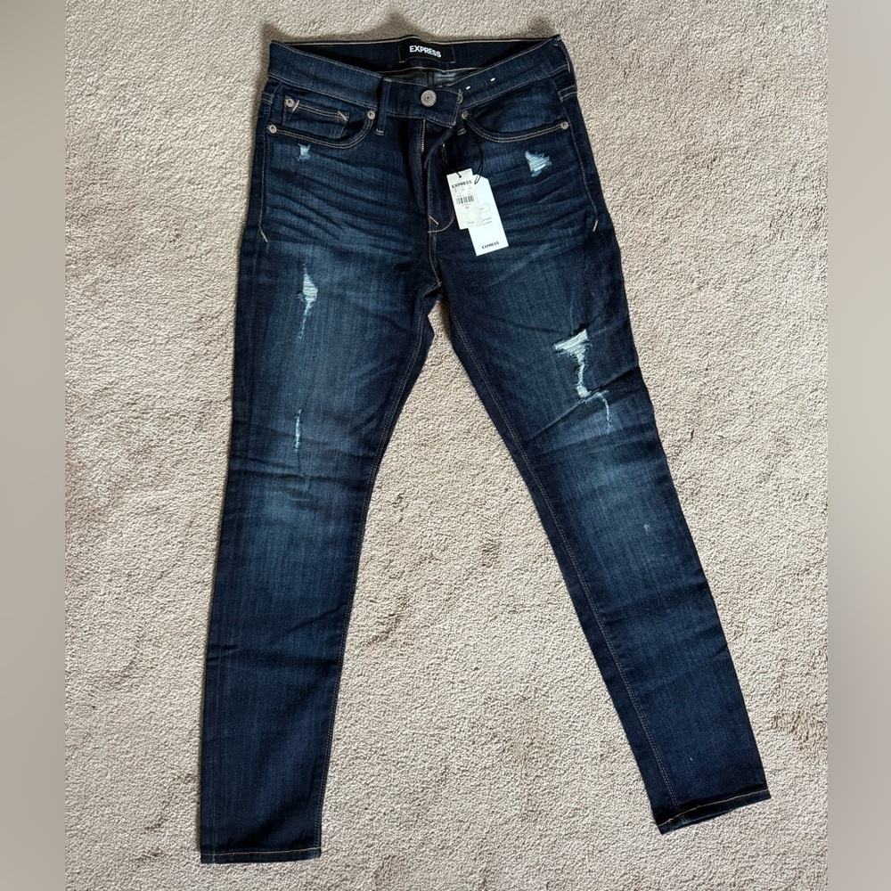 NWT EXPRESS Jean Stretch Leggings Mid Rise Stretch